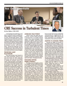 CRE Success in Turbulent Times